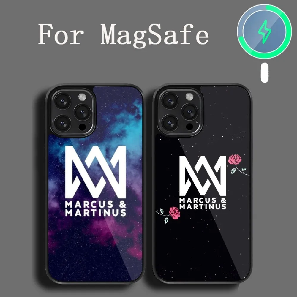 M-Marcus And M-Martinus Phone Case For iPhone 14 13 12 11 15 Pro Max Plus Magsafe Magnetic Cover