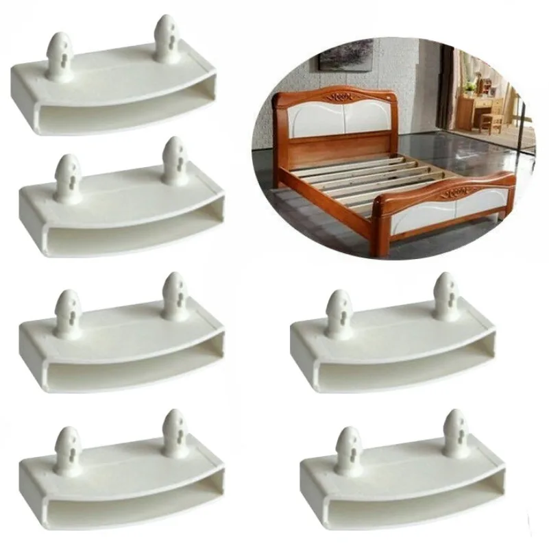 10-50PCS White Plastic Replacement Bed Slat Plastic Center/End Caps Holder for Holding Securing Furniture Frames