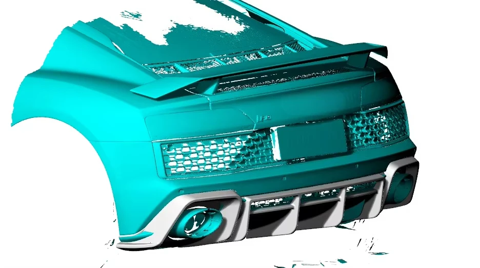 Prepreg Dry Carbon Fiber R8 Rear Bumper Diffuser Lip Spoiler for R8 V10 2023