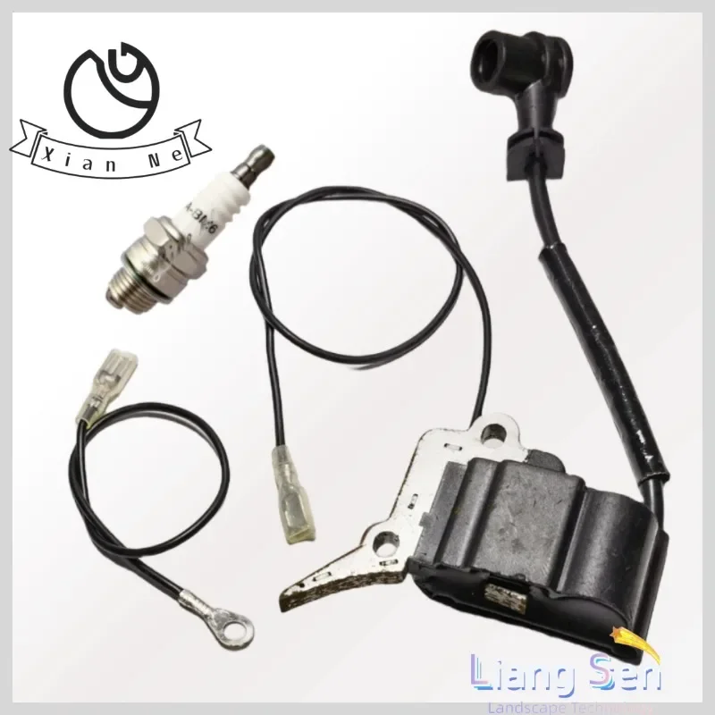 Ignition Coil Module, Spark Plug Kit Fits China Chainsaw 2500 25CC Zenoah G2500 TIMBERPRO LAWNFLITE Replacement Parts