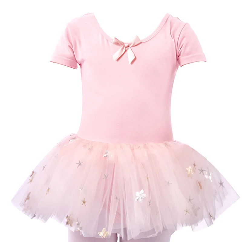 Kinder Mädchen Professionelle Kinder Tanz Mädchen Overall Tanz Kleid Ballett Leistung Tanzen Flauschigen Röcke Kabarett Kragen Schleife
