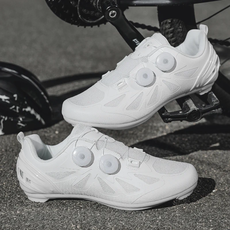 

Speed Cycling Sneaker Men's Road Cycling Shoes Cleat Shoes Spd Cycling Flat Pedal Shoes Man Bike Outdoor Footwear White