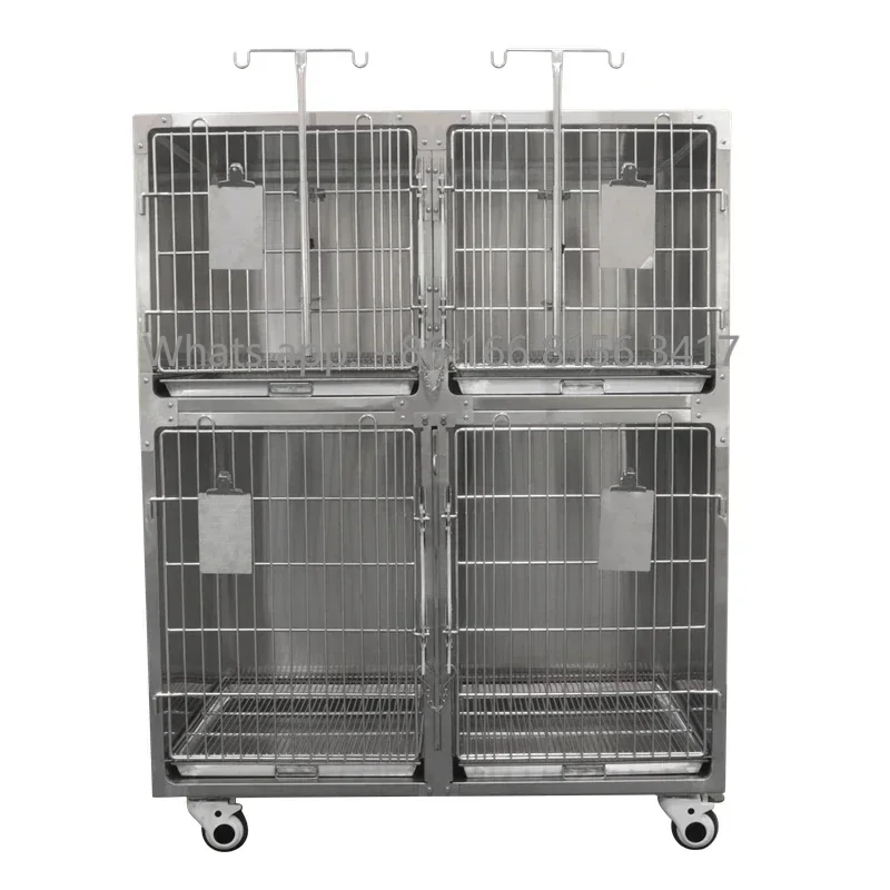 

Veterinary pet hospital animal vet recovery stainless steel cat dog cage