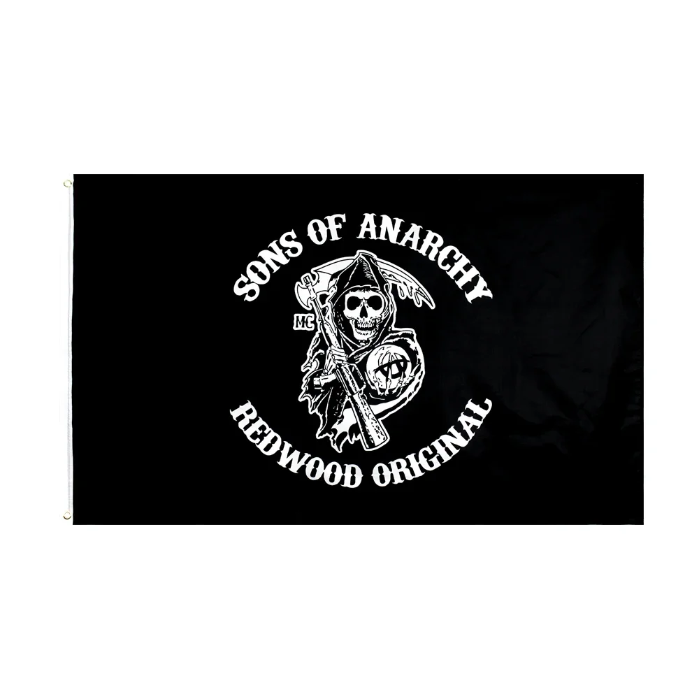 Banner  3x5Fts 90X150cm Sons Of Anarchy Logo Gif Flag