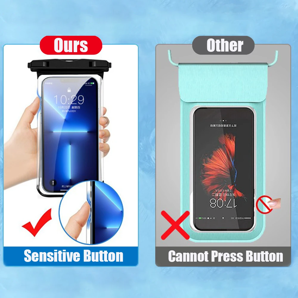 For iPhone 5- 17 Pro Max Plus Mini Air Waterproof Phone Case Swimming Bag Universal Underwater Protect Pouch Cover - view 3