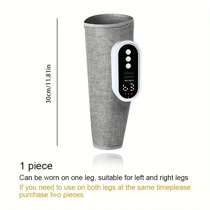 Massageador de pernas, massageador de compressão de ar para panturrilha com aquecimento, massageador de pernas, 3 tipos de força, 3 tipos de modos, fácil de usar