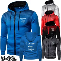 Fashion Custom Your Logo Zipper Jacket Outdoor Sportwear Long Sleeved Men Personality Printing Sweatshirts