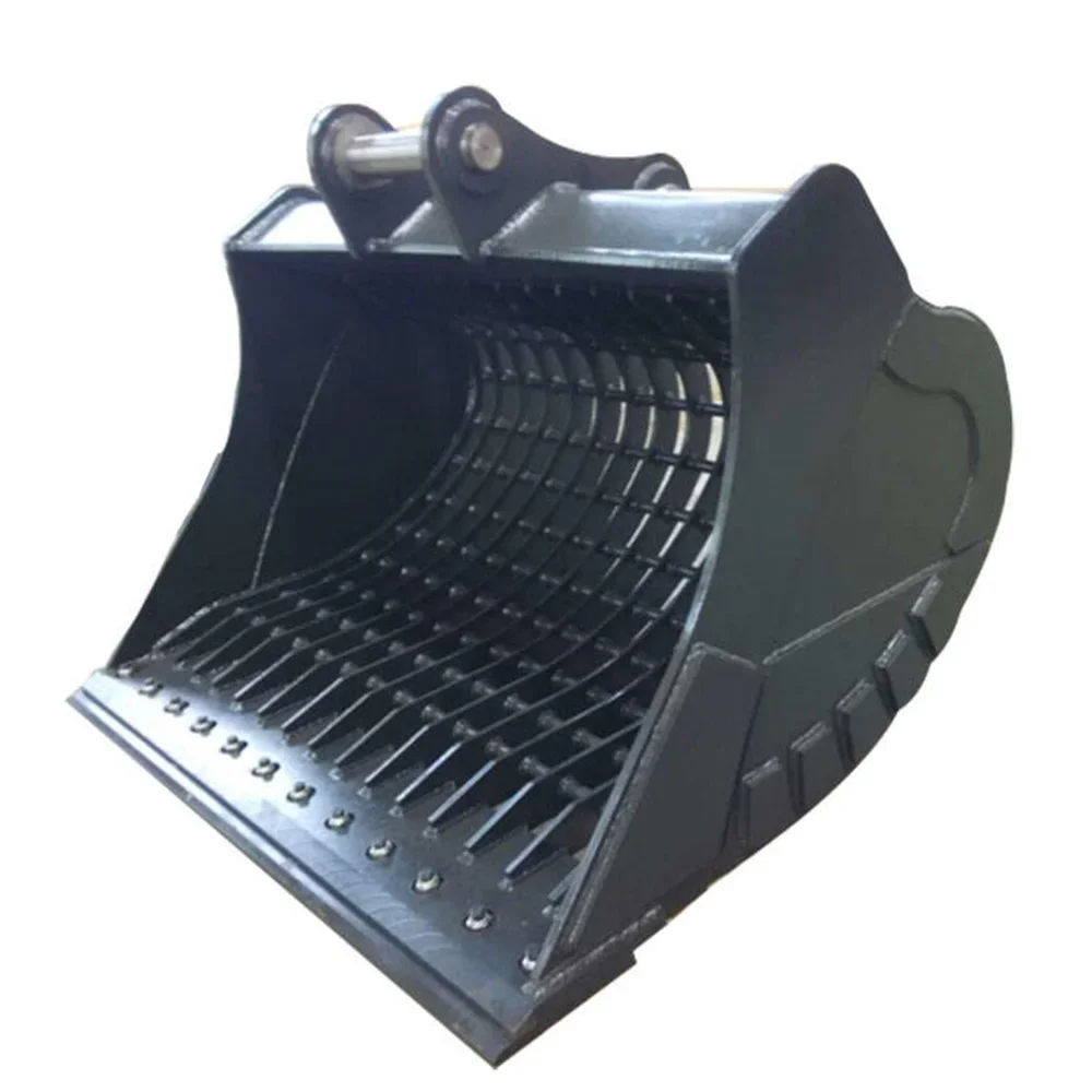 Customized Screening Sieve Bucket For Excavator Loader Backhoe Hydraulic Rotating Screen Skeleton Bucket For Sale