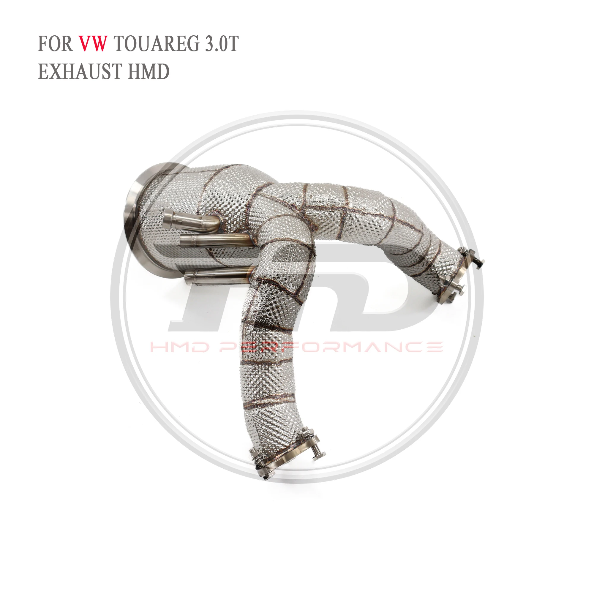 

Customizable Downpipe For VW Touareg 3.0T Stainless Steel Exhaust System Heat Shiled High Flow Performance HMD