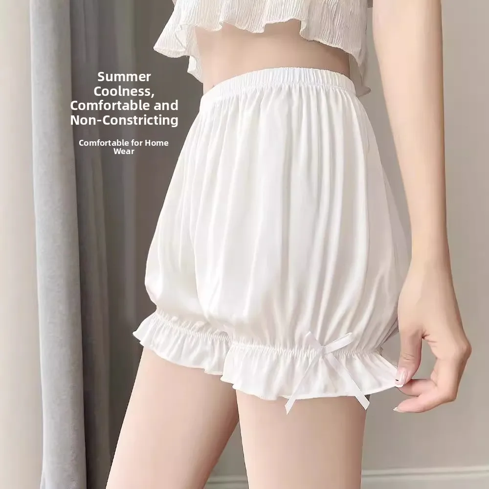 Women's Summer Thin Se Pants Loose Pumpkin ape orts Underwear for Outdoor Wear White Loose Lantern Pants