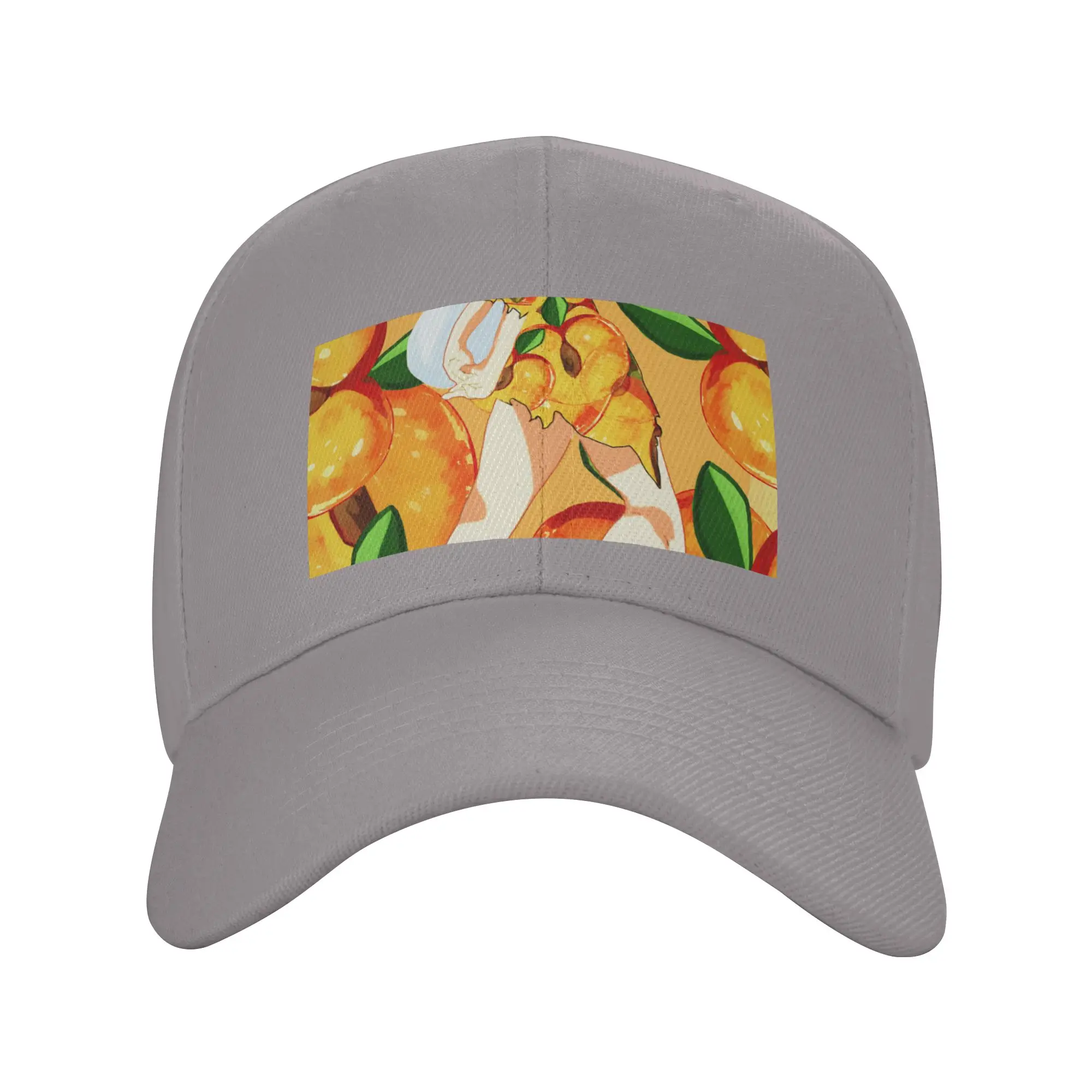 A smiling girl wearing a fresh plum dress  Trendy Baseball Cap Casual Wear Moisture Wicking Peaked Cap