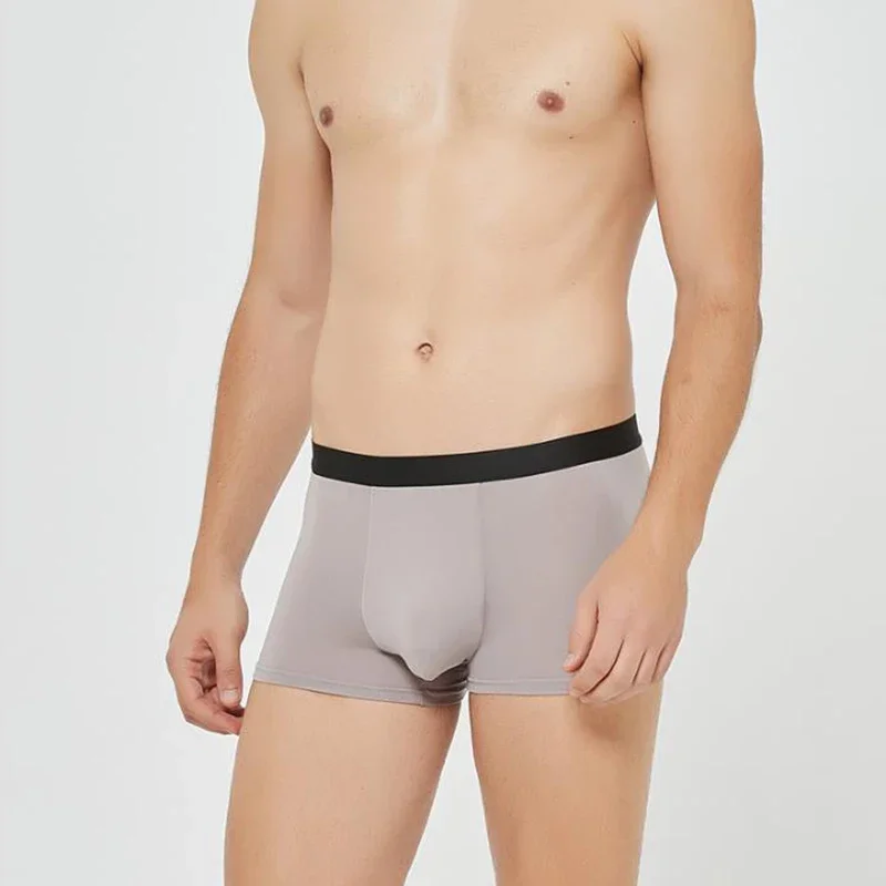 4 قطعة الرجال الملاكم الأسود رجل سراويل داخلية تنفس مثير الذكور الملاكم الصلبة السروال ملابس داخلية مريحة الرجال الملاكمين