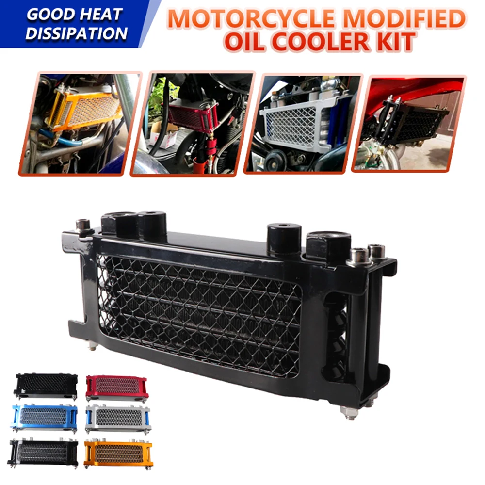 

Universal Motorcycle Oil Radiator Oil Cooler Engine Cooling for 50cc 110cc 125cc 140cc ATV Dirt Pit Bike Buggy Monkeybike Parts