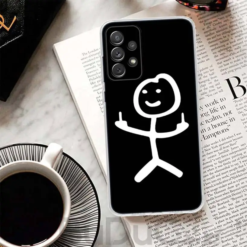 Cartoon Stickman Matchman Cover For Samsung Galaxy A51 A50 A71 A70 Phone Case A21S A31 A41 A10 A20E A30 A40 A01 A11 A6 A7 A8 A9