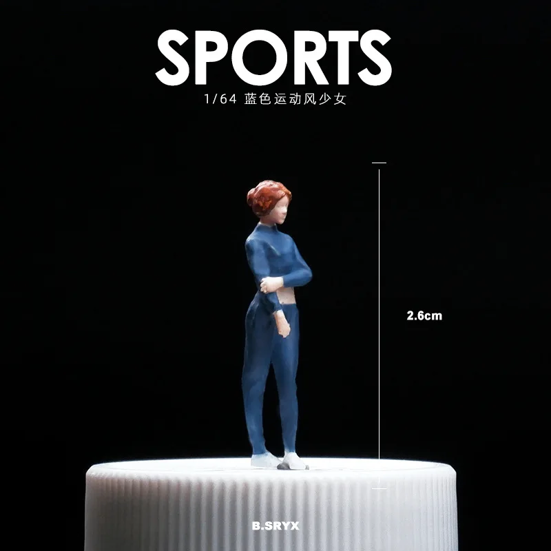 1:64 anime esportes menina mini boneca figura modelo em miniatura fotografia adereços modelo de cena diy mesa areia paisagismo ornamento presente
