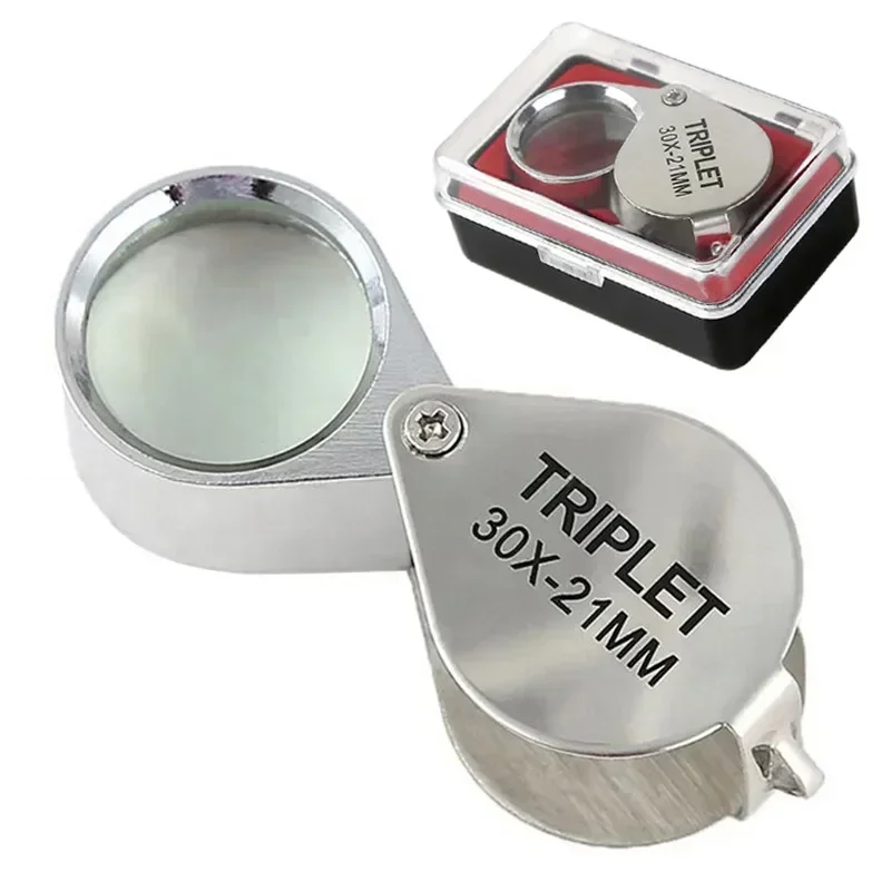 

21x-30x Jewelry Diamond Jewelry Loupe Magnifier Tool Eye Magnifier Magnifying Glass Equipments Triplet Jewelers Eye Glass