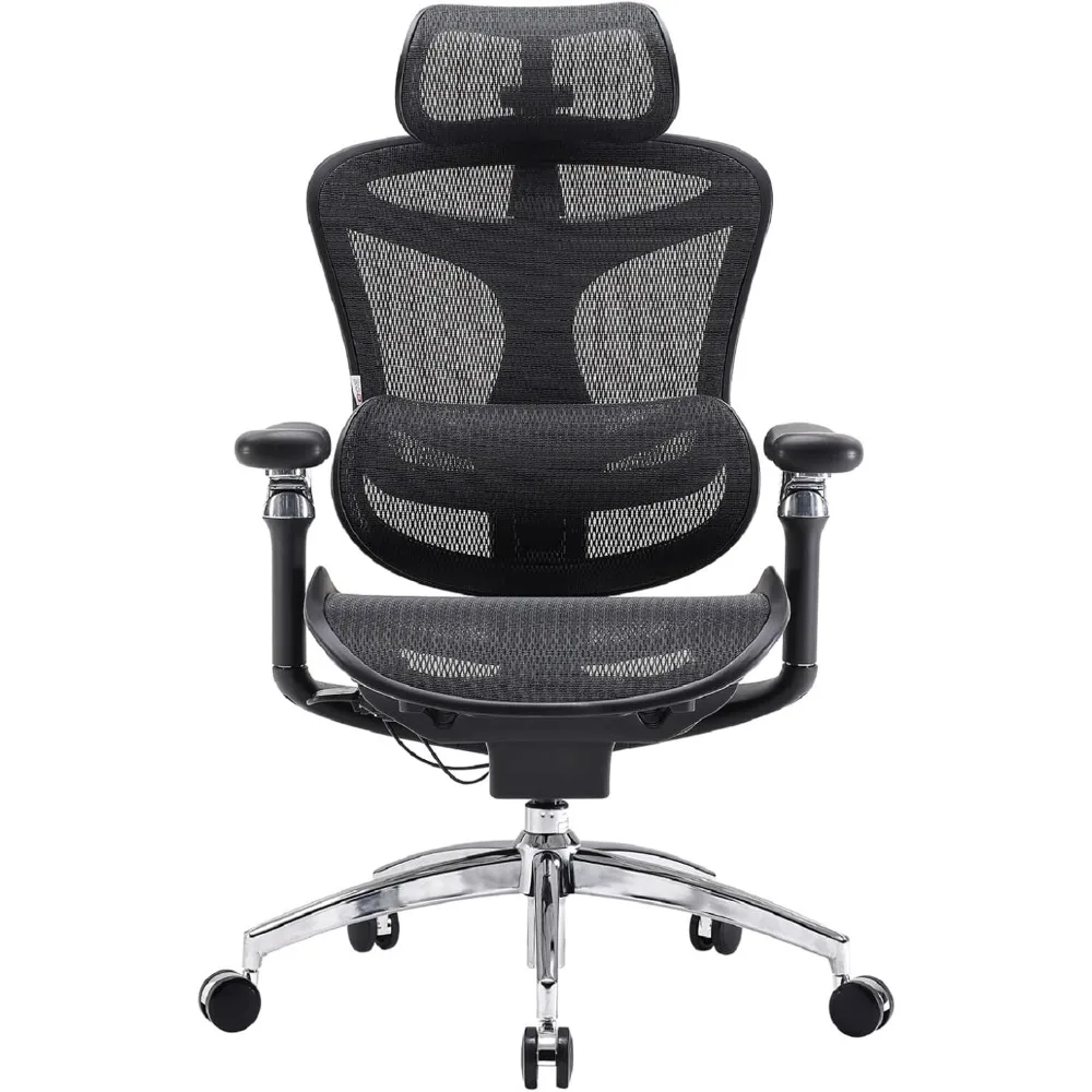 

Office Chair with Ultra-Soft 6D Armrests, Dynamic Lumbar Support, Seat Depth Adjustment and Adjustable Backrest, Chair