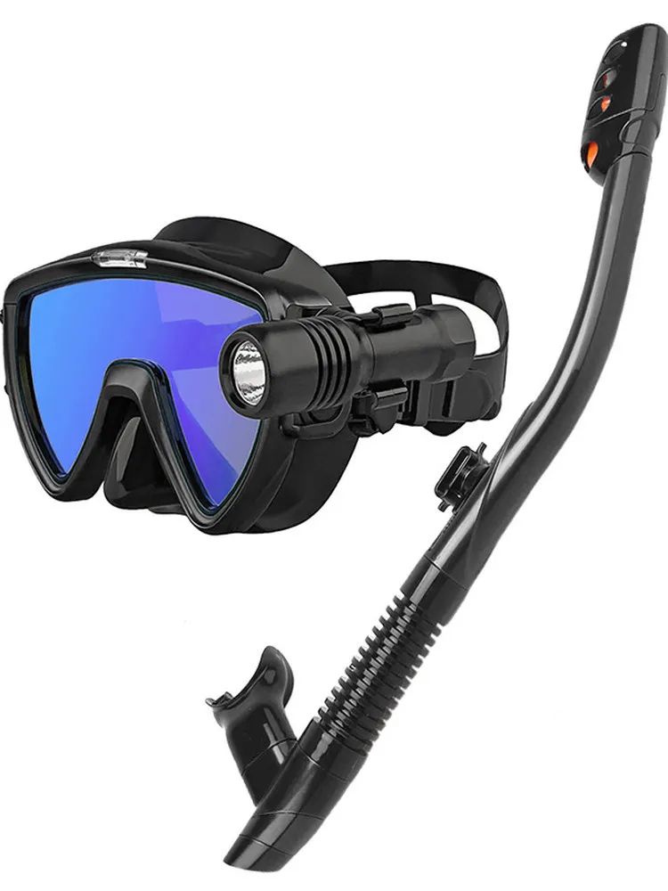 수중 손전등 다이빙 안경 스노클 성인 스노클링 마스크 다이빙 장비 세트 HD 코 보호