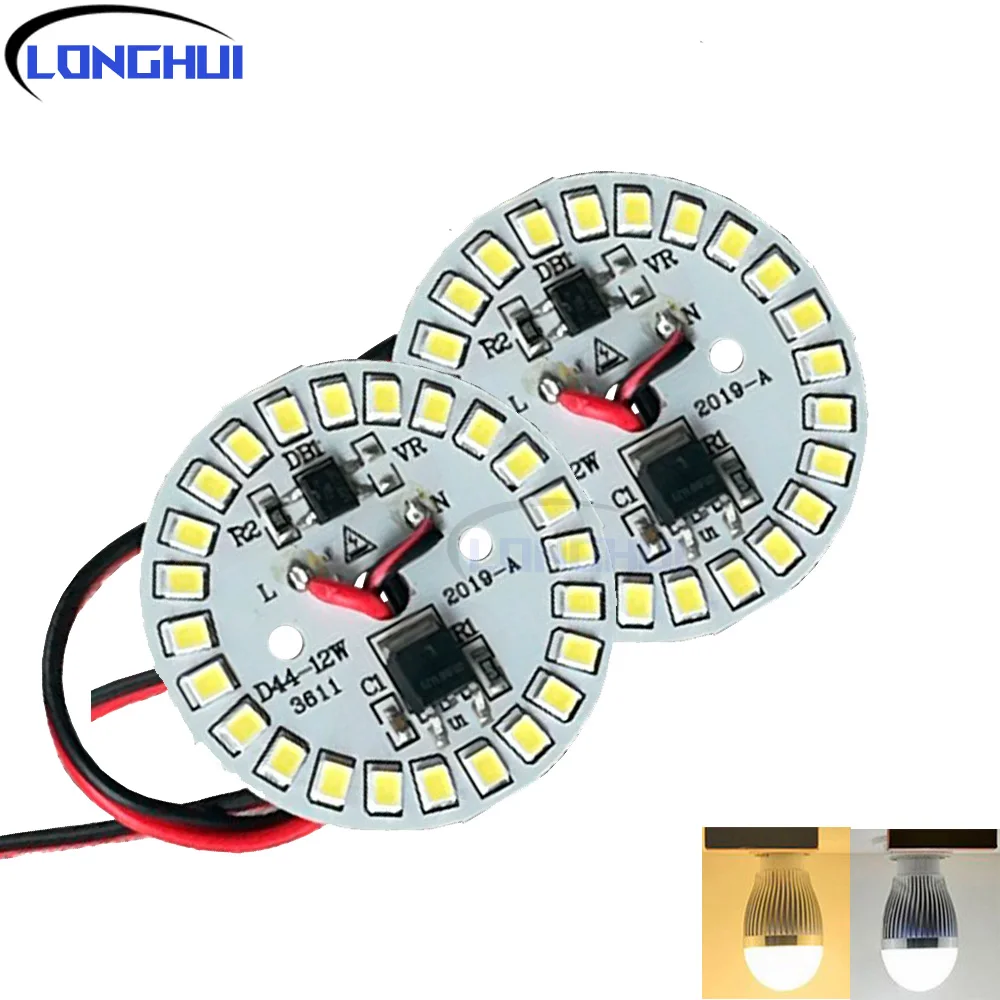 

AC 220v led pcb with integrated IC driver 3-15W board light welded 30cm wire For Room, kitchen, hallway bulb tube lights