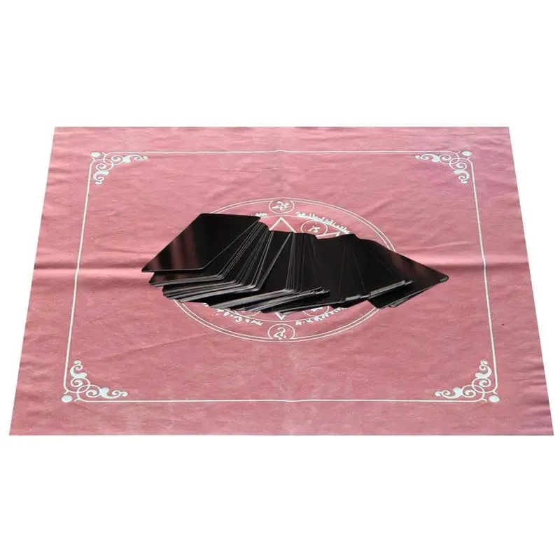 Tarot Card Tablecloth 49x49cm Celestial Divination Altar Cloth Board Game Fortune Astrology Oracle Card Tarot Pad