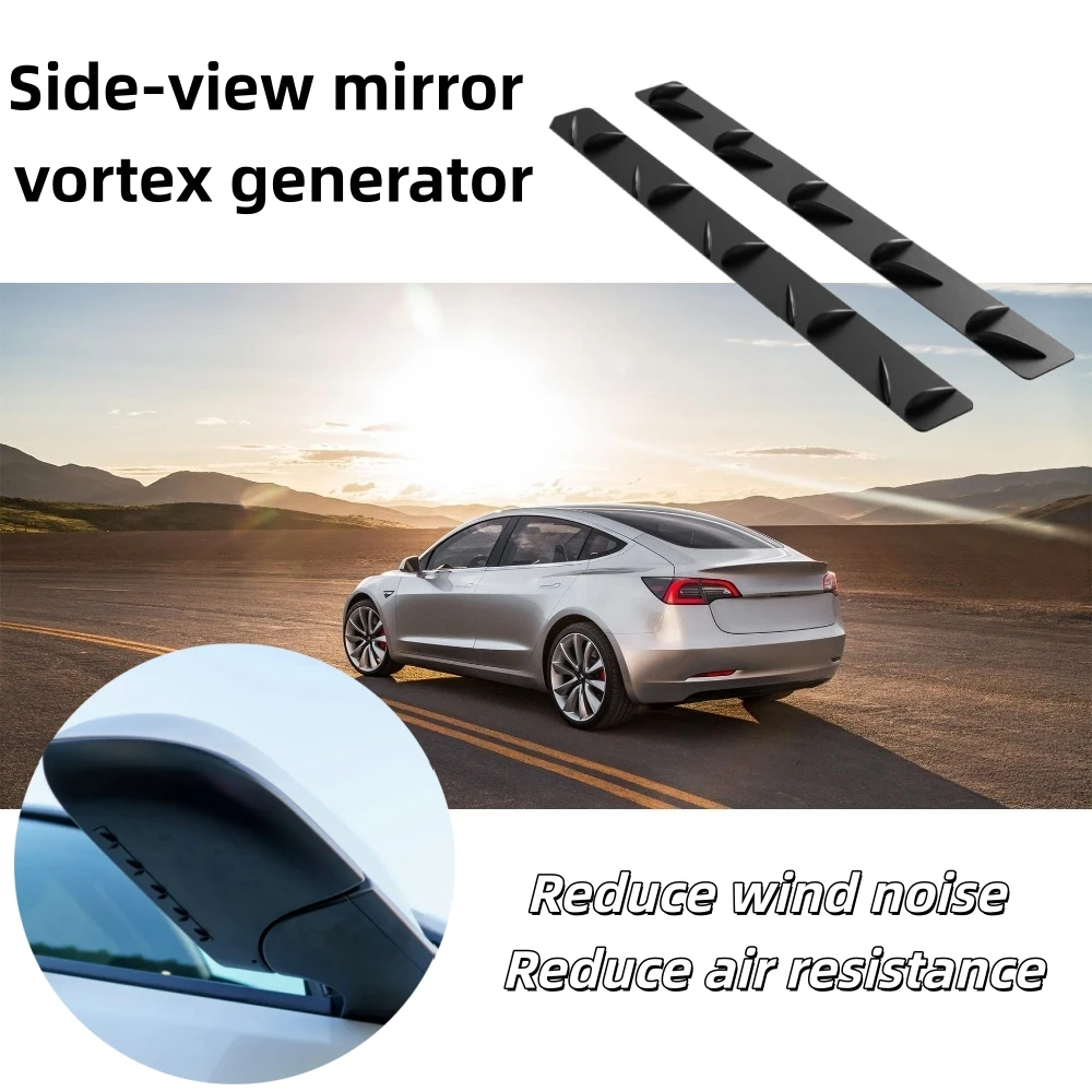 2Pcs Side Mirror Vortex Generators Reduce Wind Noise And Air Resistance Auto Accessories for Tesla Model 3 Rearview Accessories