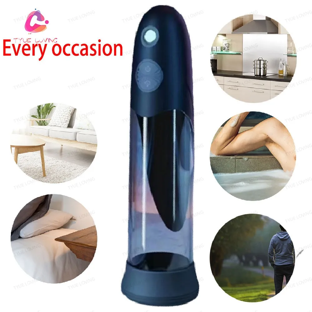 Penis Pump Penile Thicken Penis Exerciser Sex​ Tooys for Man Electric Sextoys Dick Massage Product for Men Cock​ Stretch Toy Set