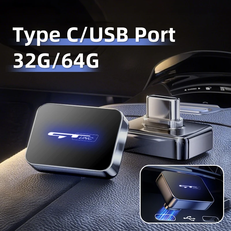 Accessoires de voiture en métal USB type-c clé mémoire bâton économiseur de musique pour KIA Sportage Rio Ceed Niro Soul Stonic Picanto procéder