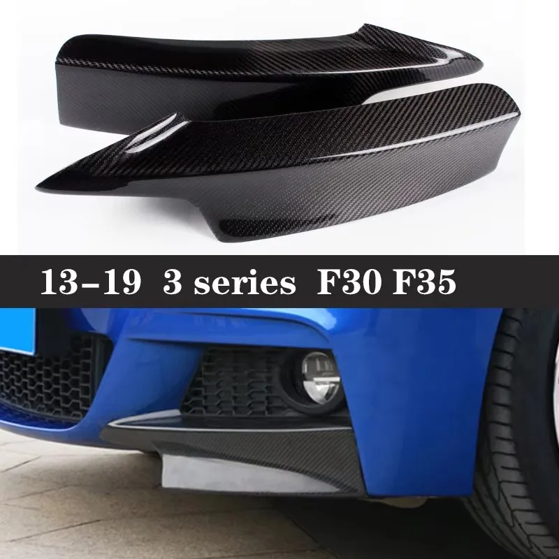 For BMW 3 Series F30 F35 320 330 Car Carbon Fiber wrap angle Car Front Bumper Splitter Corner Trim Cover Front Chin Body Kit