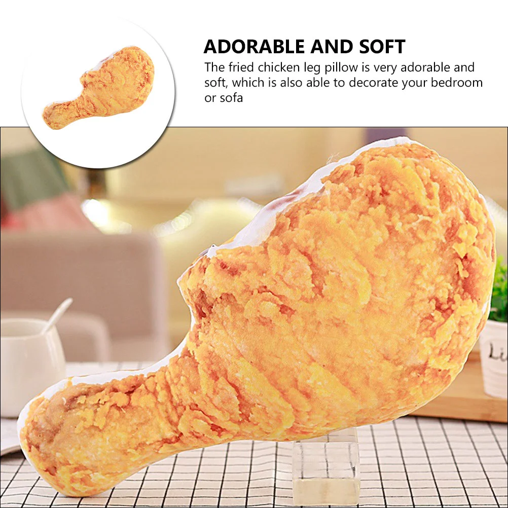 Fried Chicken Leg Pillow Cute Food Shaped Sofa Lumbar Back Cartoon Throw Drumstick Toy Thigh Pillows