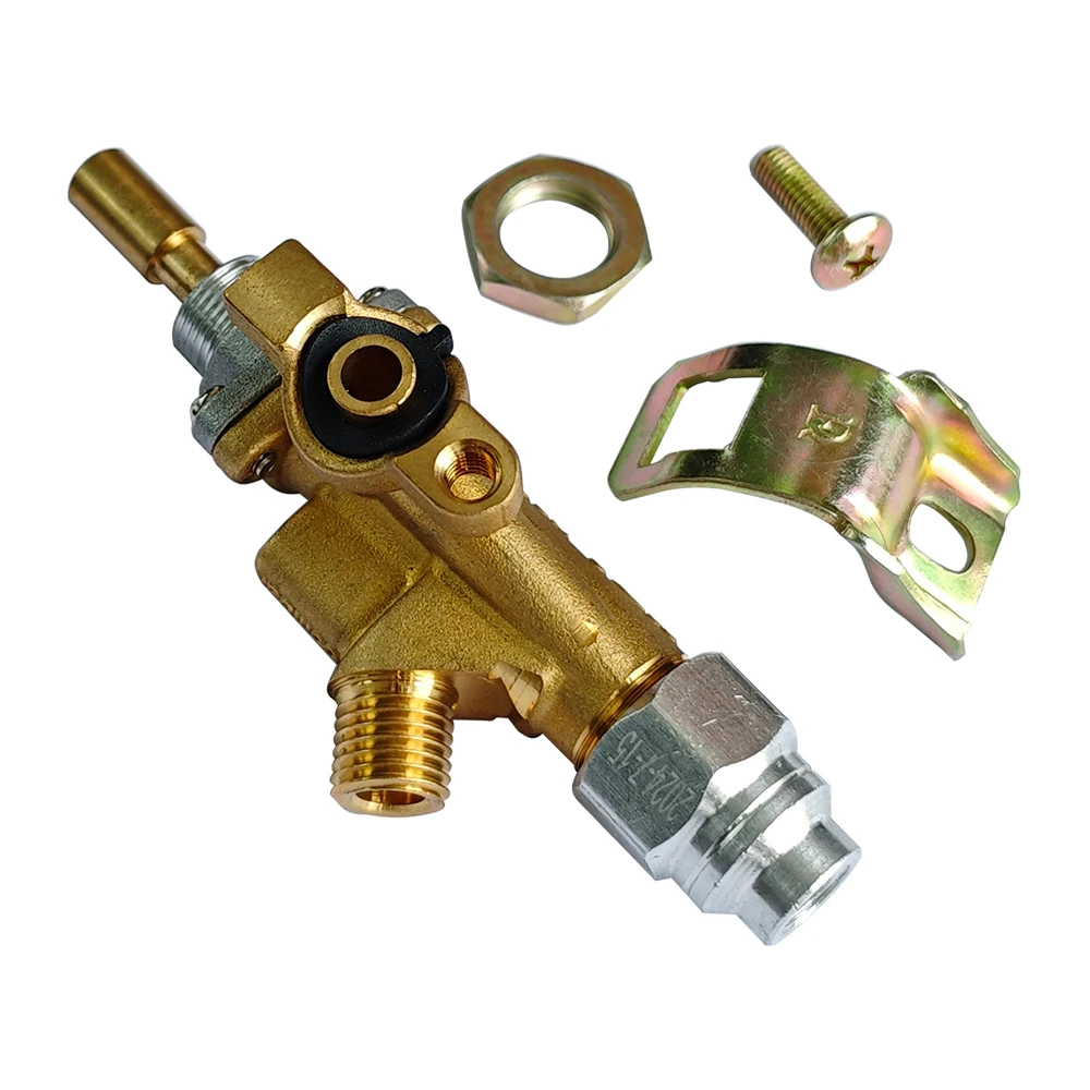 Válvula de seguridad de Gas de latón estándar para parrilla de barbacoa, accesorio de baja presión con unidad magnética Orkli, salida de Gas 7/16-24unf, suministros de rosca