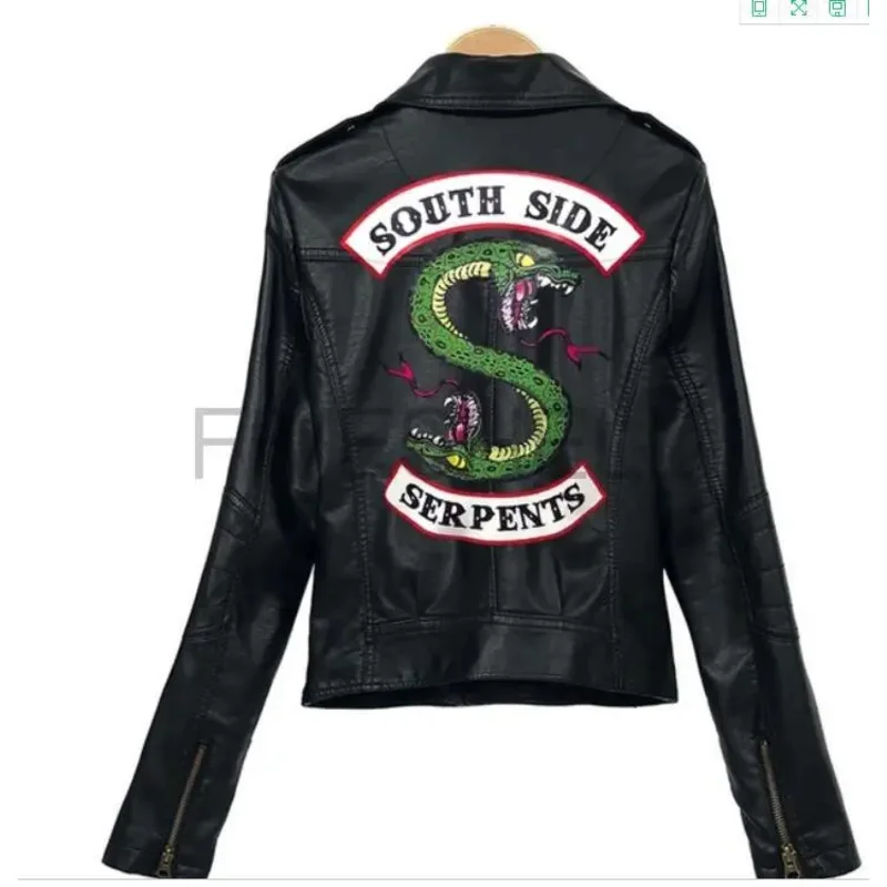 zizi 2025 Riverdale steampunk Jacket Women Fashion PU Motorcycle Jackets Southside Serpents Artificial Leather Motorcycl