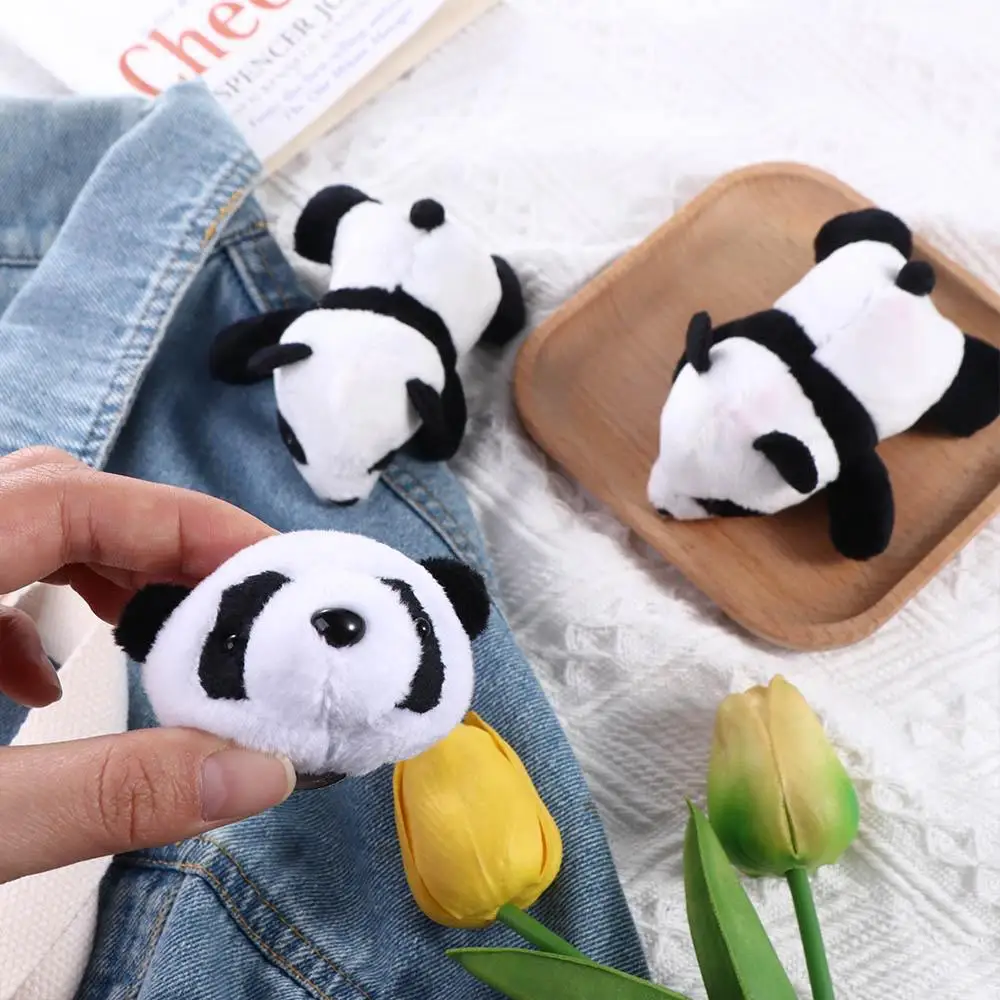 Hair Rope Elastic Ponytail Holder Hairpin Plush Animal Doll Brooch Panda Headband Women Hair Accessories Chinese Style Headwear