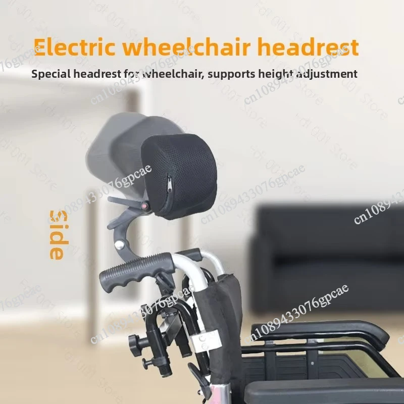 Headrest for Electric Wheelchair Adjustable Angle Replacement Comfort Support