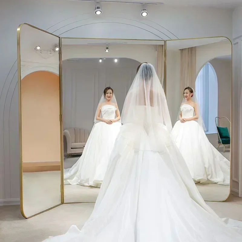 Hot SalesCustomized Wholesale Bridal Shop Stainless Steel Modern Arch Mirror Full-length