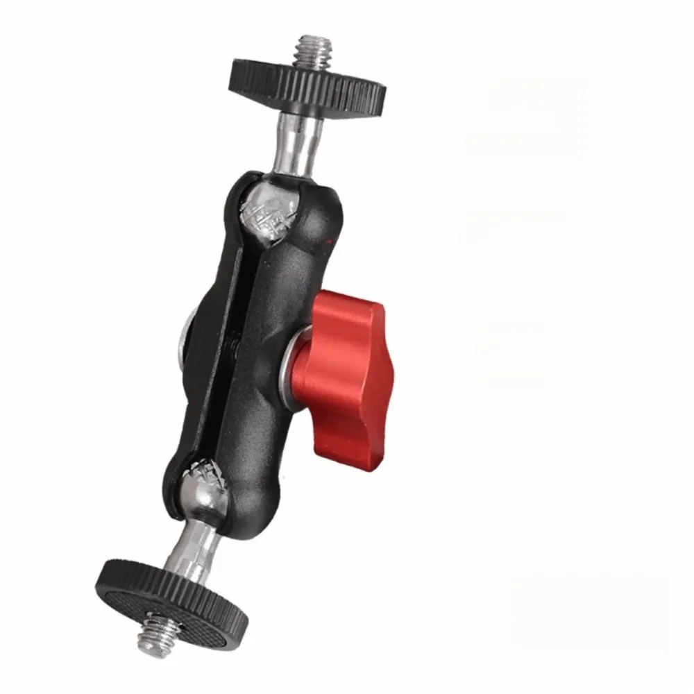 Phone Mount With Double Ball Head Camera Metal Super Clamp Metal Mount Camera Magic Arm Light Black Camera Mount Mic
