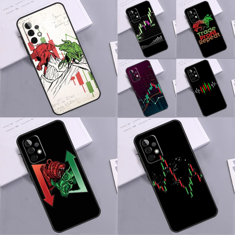 Day Trading Day Trader Cover Case For Samsung Galaxy A34 A12 A13 A14 A24 A54 A53 A33 A23 A52 A32 A22 A71 A51 Funda