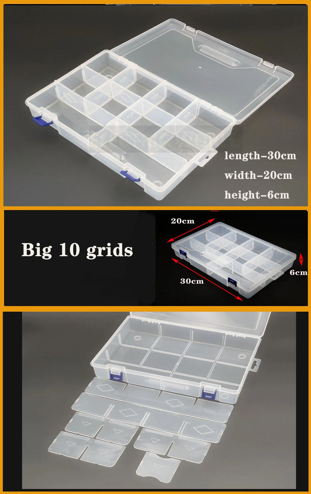 Transparente Kunststoffbox mit Schraubfach, Schmuck- und Ohrring-Vitrine, Behälter, durchsichtiger Terminal-Organizer, Werkzeug-Aufbewahrungsboxen – Detail 11