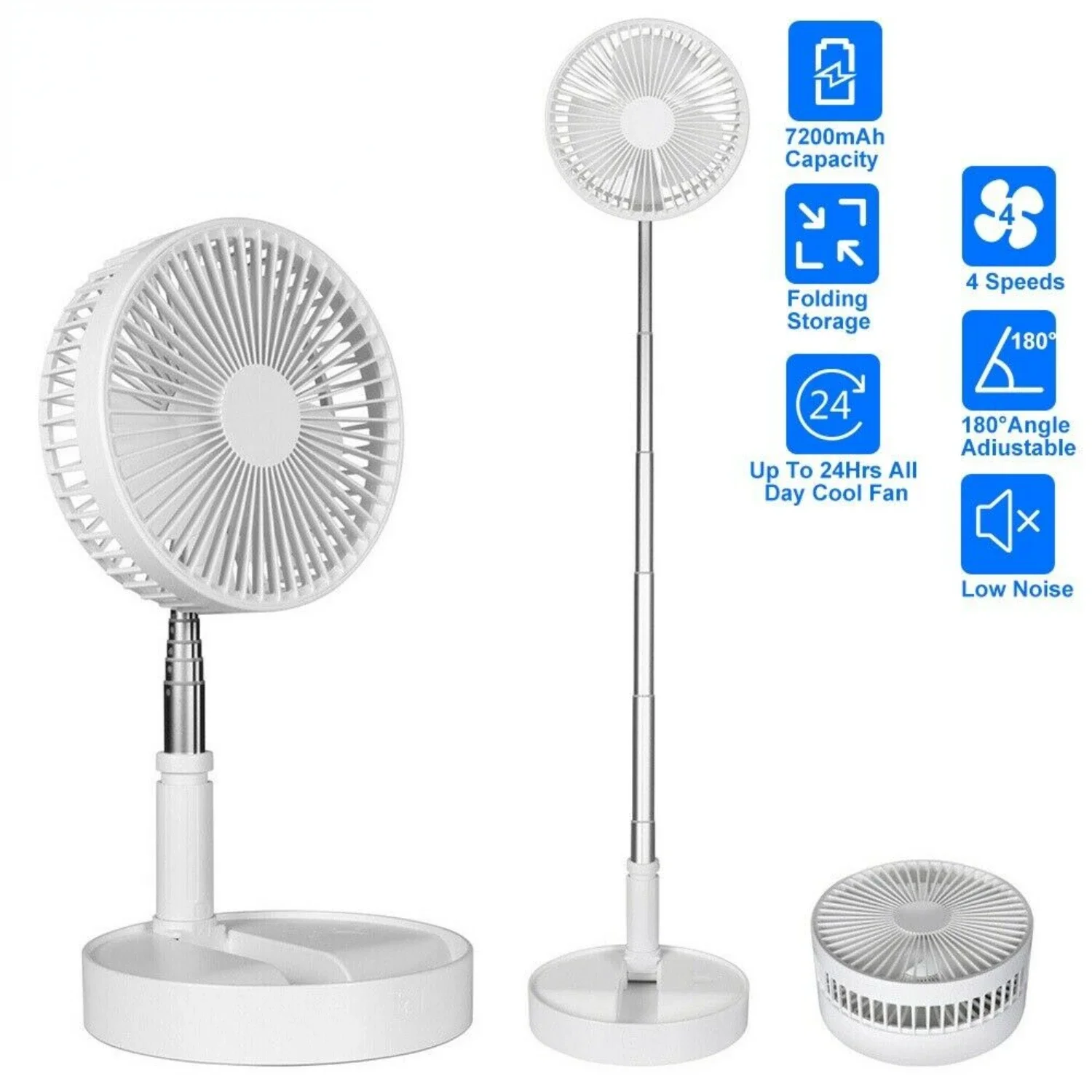 Stay cool and refreshed on-the-go with this ultimate, eco-friendly portable desktop fan for serene relaxation in your personal s