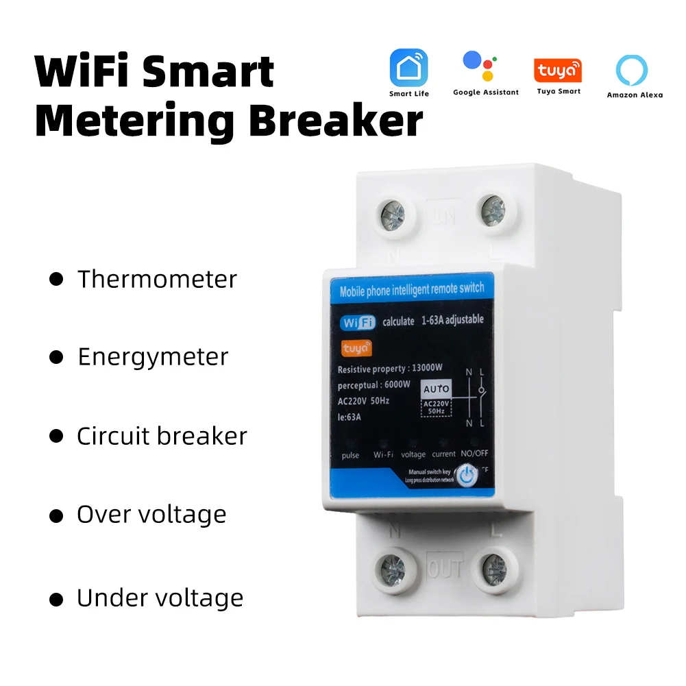 Interruttore dosatore intelligente WiFi Tuya 63a