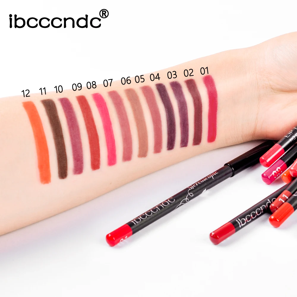 Lápiz labial Mate, delineador de labios, maquillaje impermeable, tinte de labios Sexy, lápiz hidratante de larga duración, lápiz labial, 1 pieza