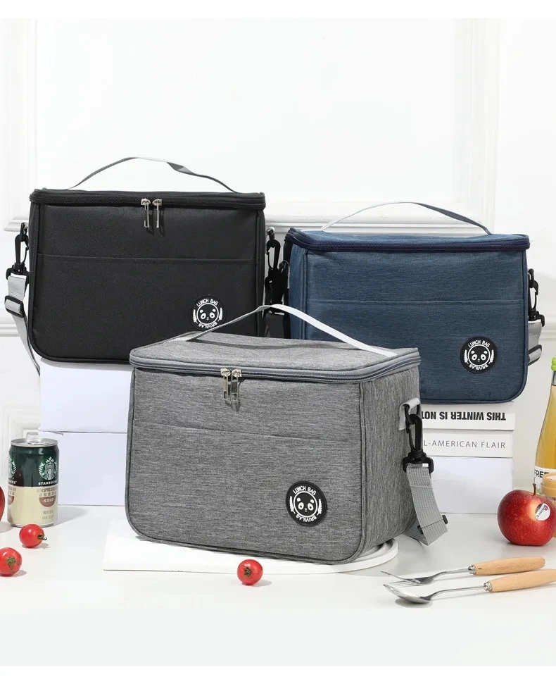 Outdoor Picnic Bag Thermal Insulated Lunch Box Tote Cooler Handbag Waterproof Backpack Bento Pouch School Food Storage Bags