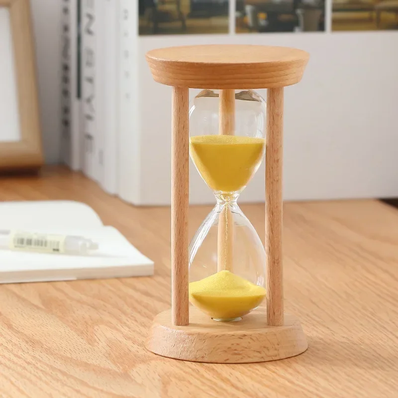 3/5/10/15/30 Minutes New Wooden Hourglass Mini Desktop Decoration Sand Clock Creative Timers Sandglass Hourglass for Kids Gift