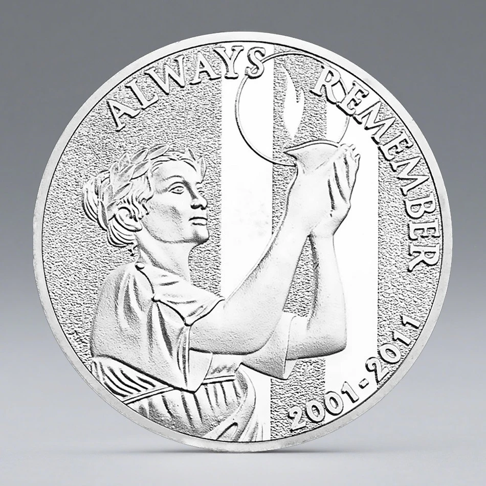 US of America Liberty Commemorative Coin Statue of Liberty Always Remember Silvery Plated Challenge Coin