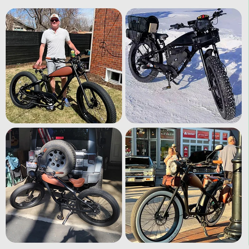 Clrak 36 فولت 48 فولت 350 واط 750 واط ليثيوم الكهربائية خمر الهجين الجبل الترابية مقهى المتسابق الدهون الإطارات E-الدراجة Ebike USA مستودع