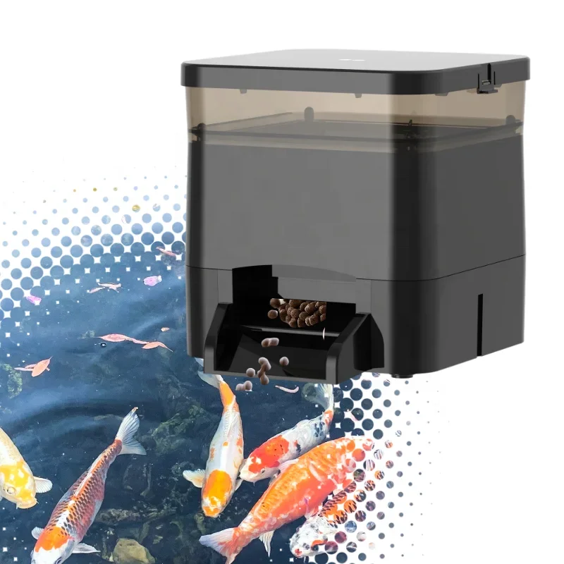 automatic fish feeder in aquaculture China EV804C Manufacturer  animal feeder automatic aquaculture automatic koi feeder