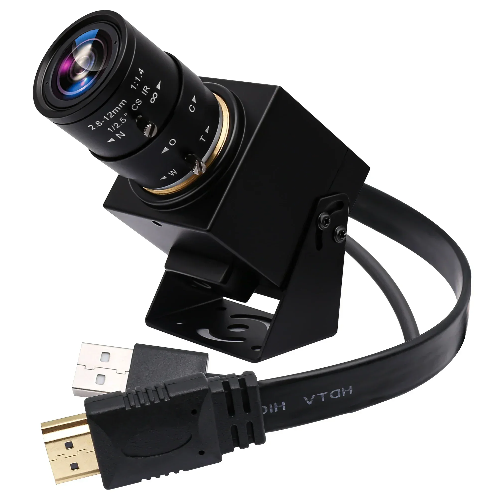 2025 Premium Products ELP 4K HD-MI USB Camera IMX415 3840*2160  H.264 H.265 Manual Zoom Industrial USB Security Camera For Wind