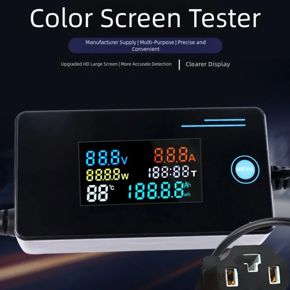 

DC Digital Voltmeter Tester, Voltage And Amperemeter Tester, 4-120V, 0-10A Electric Vehicle Charger Tester Measurement Tool