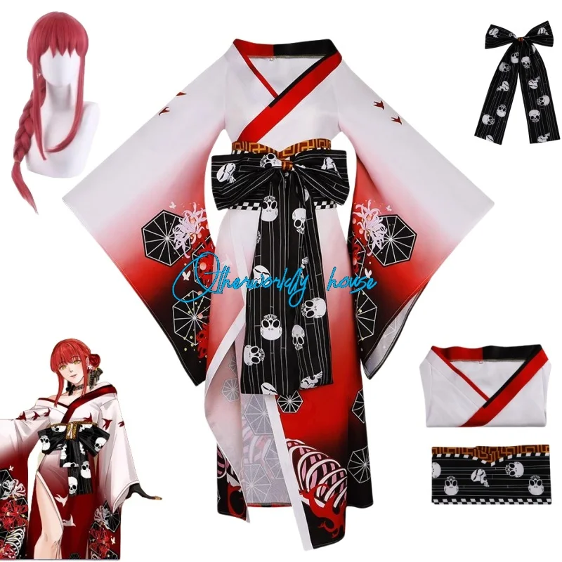 Anime Chainsaw Man Makima Cosplay Costume Hyakkiyakou Shutendoji Makima Cosplay Japanese Kimono  Halloween Party Clothes