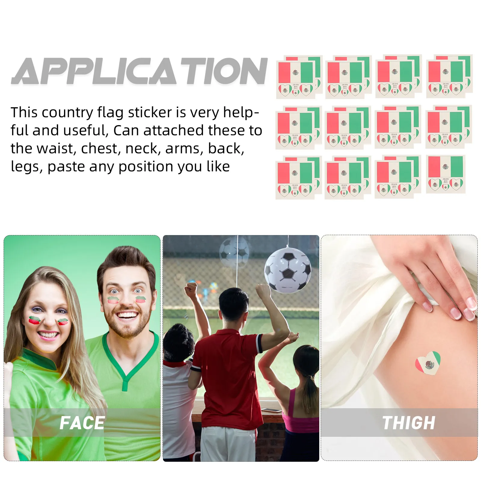 25 Pcs Football Sticker International Flag Stickers Country Decors Countries Small Flags - view 2