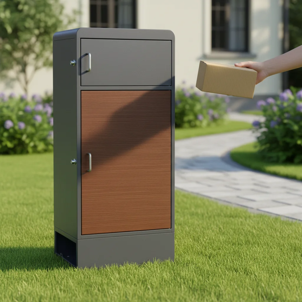 Modern High Quality Outdoor Galvanized Sheet Anti-theft Parcel Box Mailbox for Apartment Use
